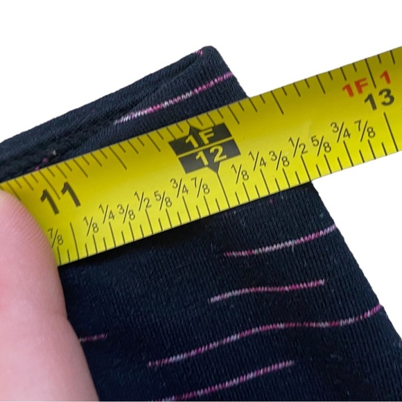 Zella live in pink cropped leggings mesh panels black horizontal stripes S small - Picture 9 of 9